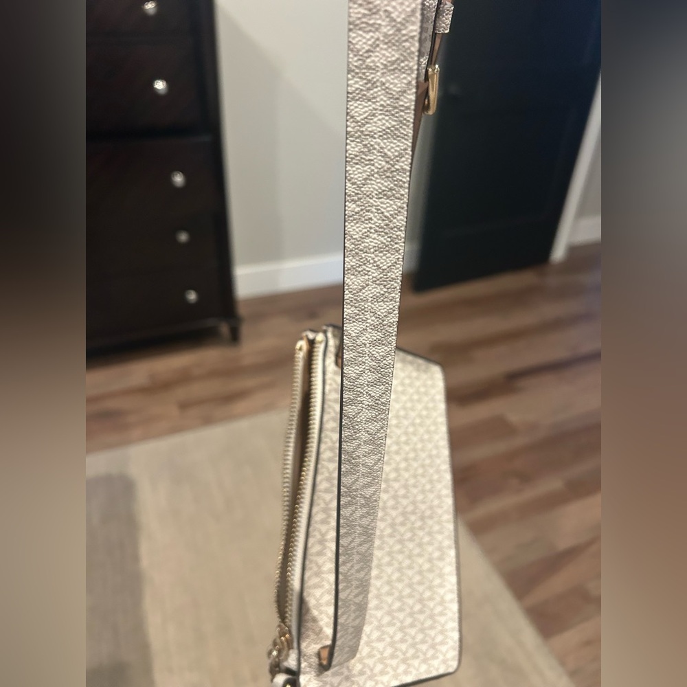 Michael Kors Monogram Wristlet with Gold Chain - Picture 3 of 4